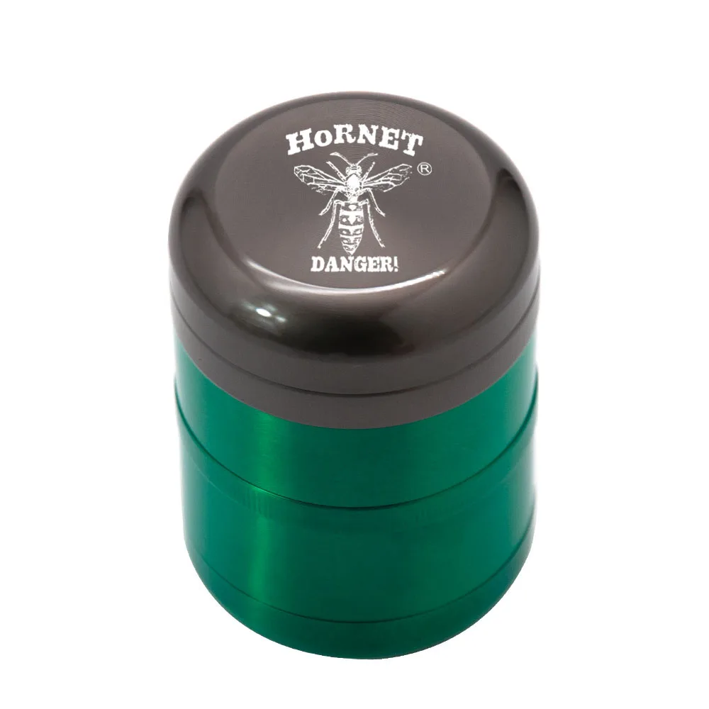 HORNET Zinc Alloy Herbal Spicy Grusher with Pollen Catcher 60mm 6 Layers Metal Grusher Tabaco Accessories