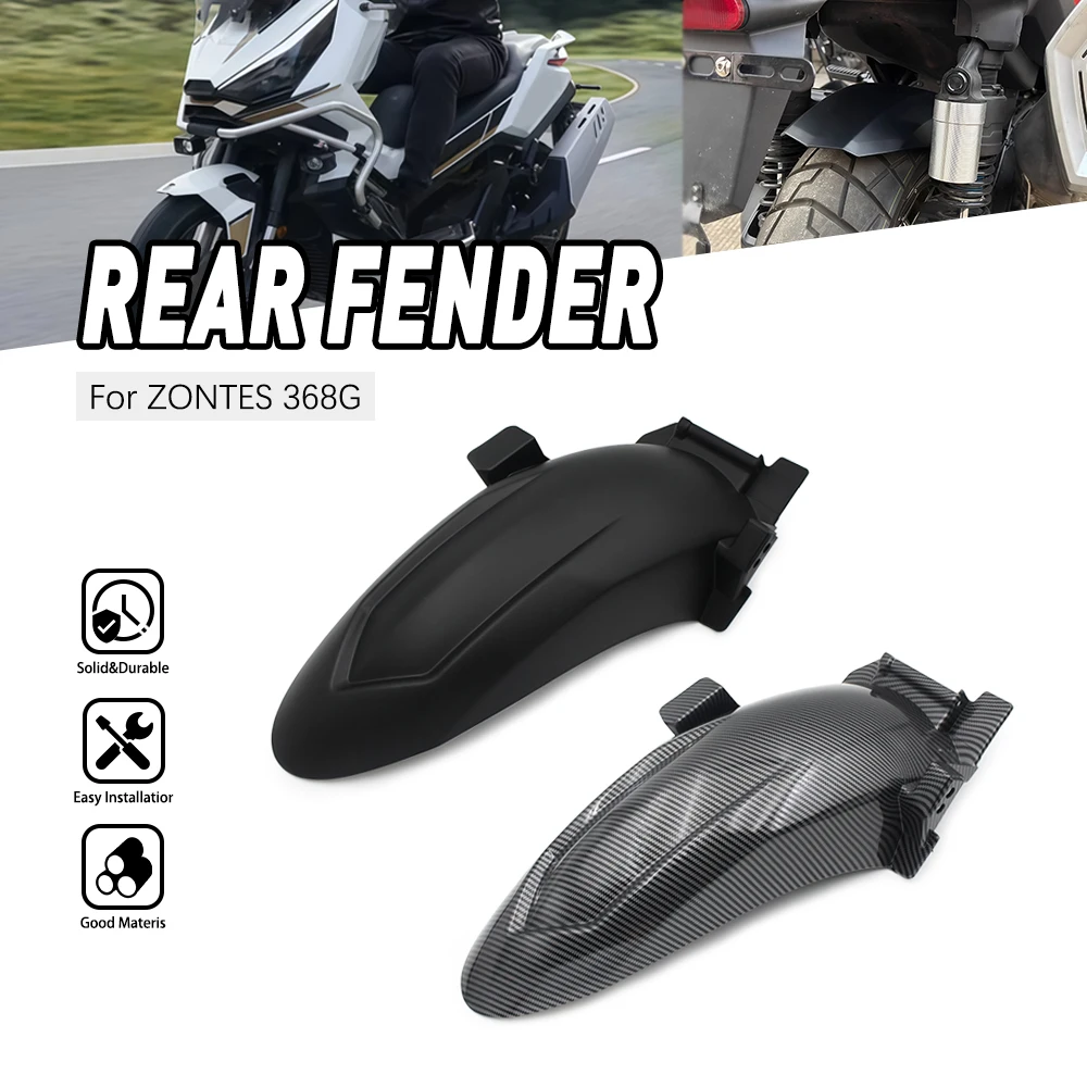 

For ZONTES 368G G368 2024-2025 Mid Mudguard Wheel Cover Black Motorcycle Accessories Rear Fender Mudguard Wheel Hugger Splash
