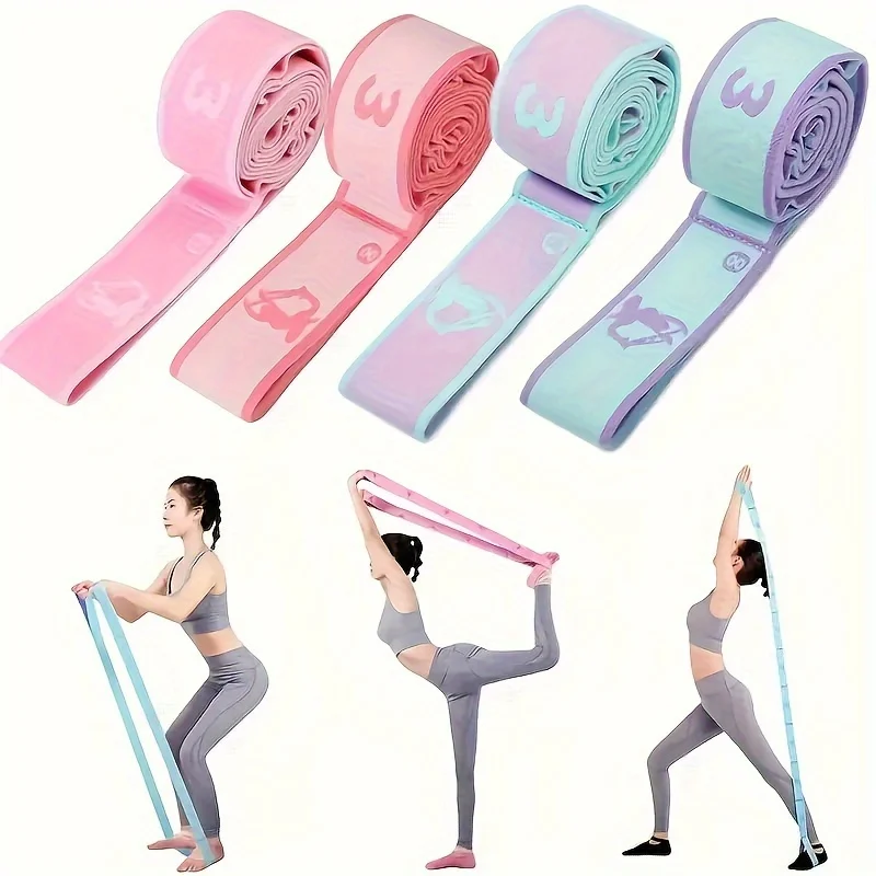 Banda de resistencia multifuncional para yoga, estiramiento y pilates, herramienta de ejercicio ideal para principiantes, 1 ud.