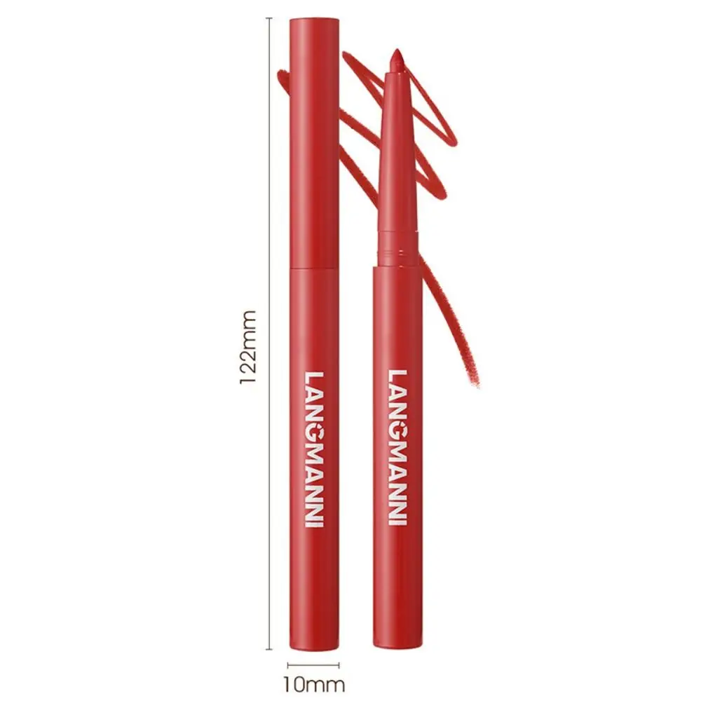 12 colori Matte Lip Liner Pen Contorno naturale Velluto sexy Trucco Rossetto Matita Labbra a lunga durata Trucco Macchia Cosmetici