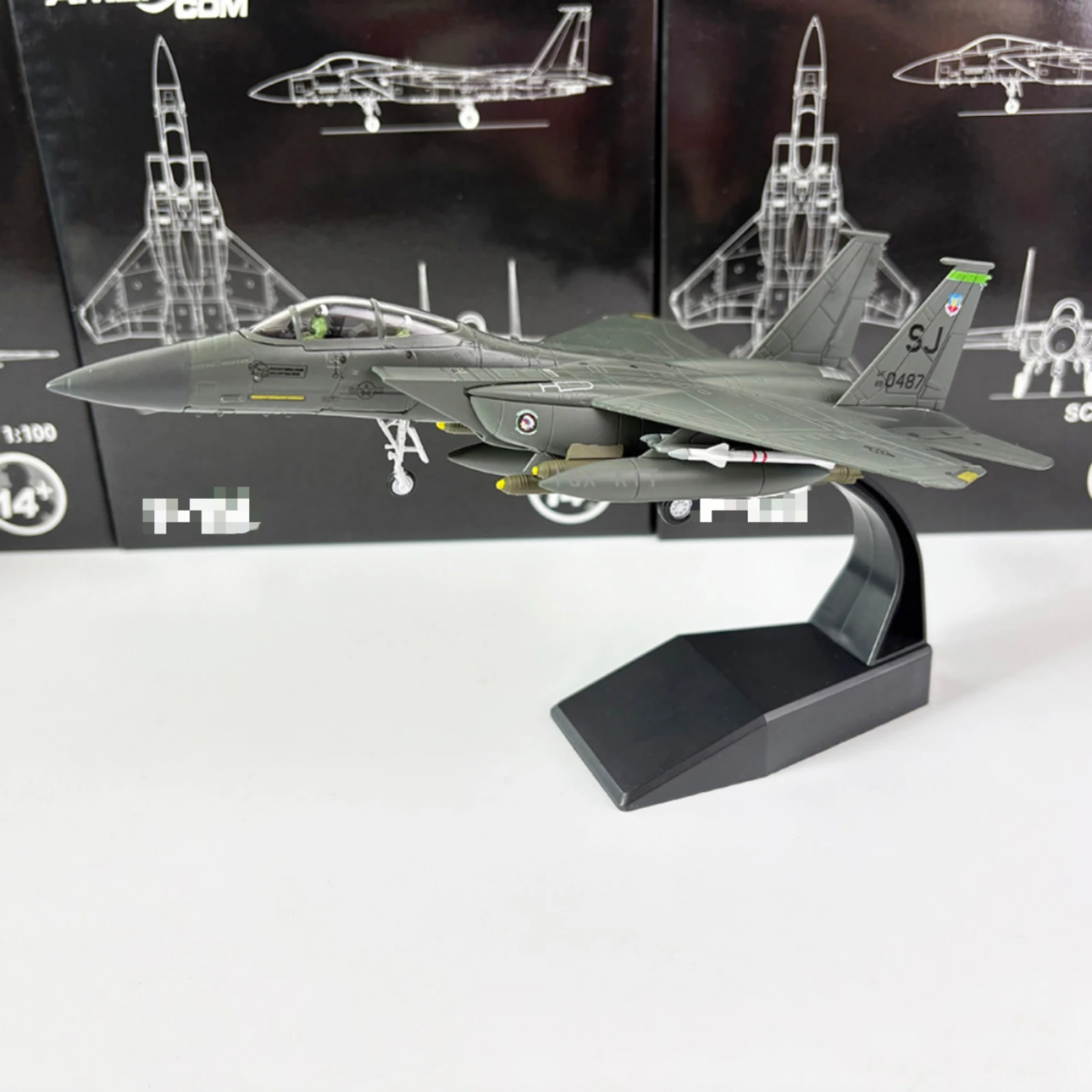 F-15E Strike Eagle Model Airplane Alloy F-15E Fighter Jet Model Exquisite Detailing for Collectors, Display Cabinet