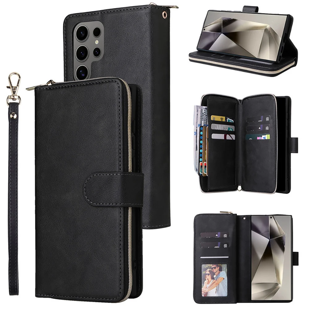 

Flip Case For Samsung Galaxy S26 Ultra 5G Zipper Leather Wallet Funda for Samsung S26 Ultra S26 Edge S 26 Pro Plus Luxury Cover