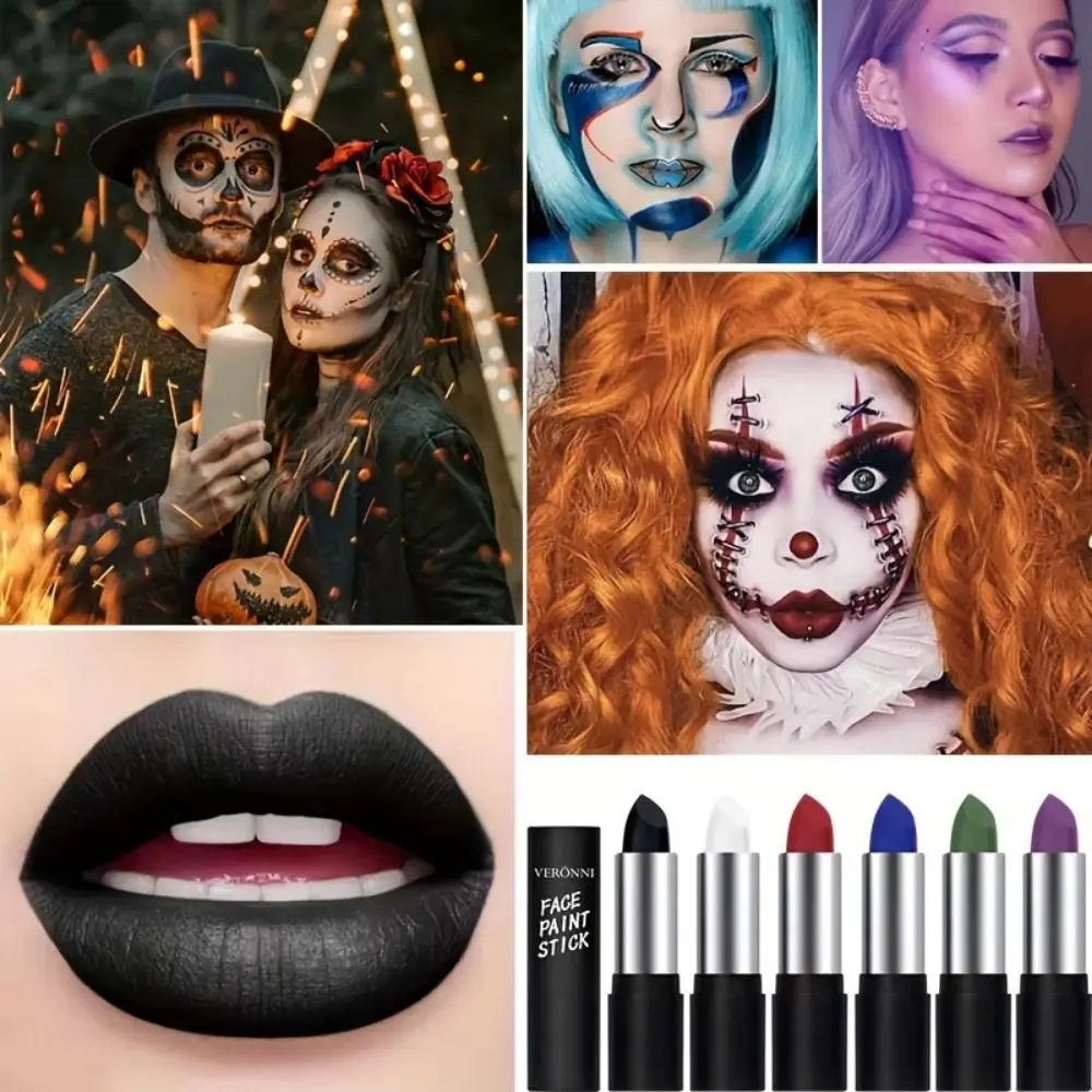 Farby do twarzy i ciała, kredki do body artu, długotrwały makijaż sportowy, kredki do malowania twarzy na Halloween, szybkoschnące, kreatywne.