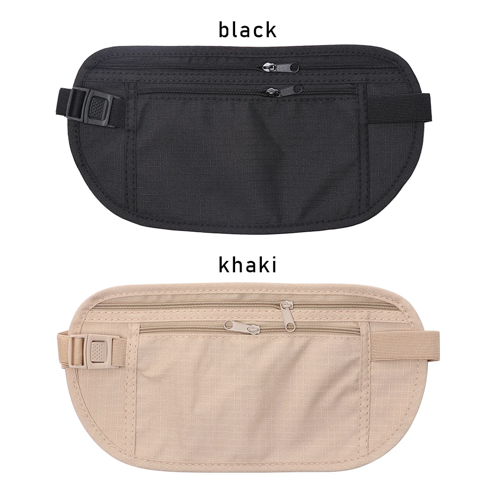 1pc New Cloth Waist Bags Travel Pouch Hidden Wallet Passport Money Waist Belt Bag Slim Secret Security Useful Bags Chest Packs