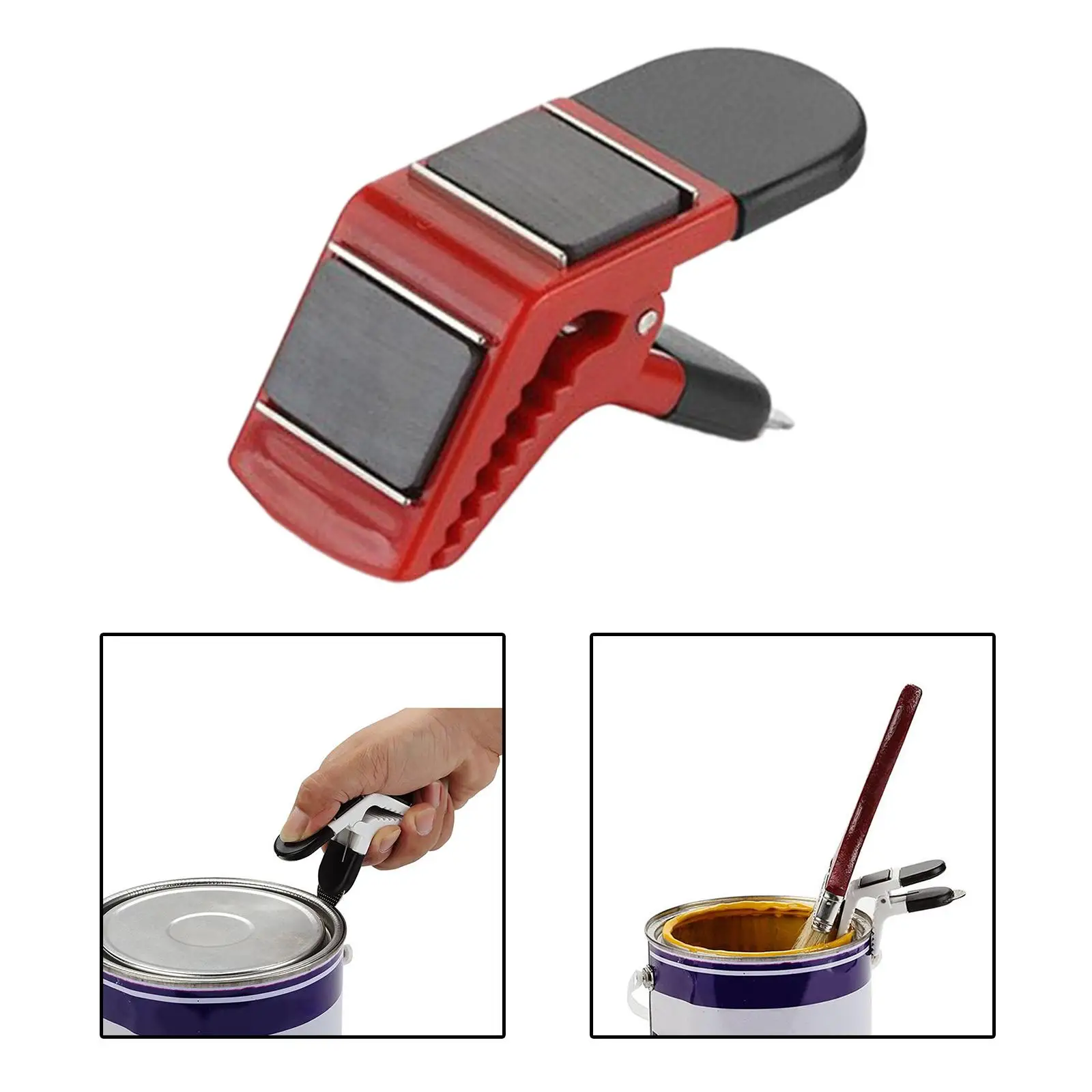 Magnetic Paint Brush Holder Clip Paintbrush Clip Multipurpose Paint Brush Holder Professional Paint Can Opener Paintbrush Clip
