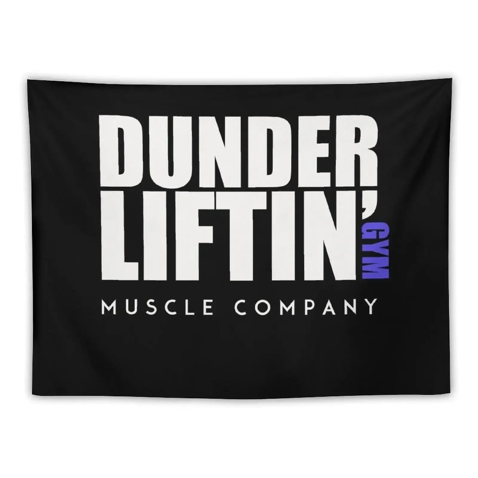 Dunder Lifting Gym Muscle Company - Dark version Tapestry Wall Carpet Decor Home Decorative Paintings Wall Hanging Wall Tapestry