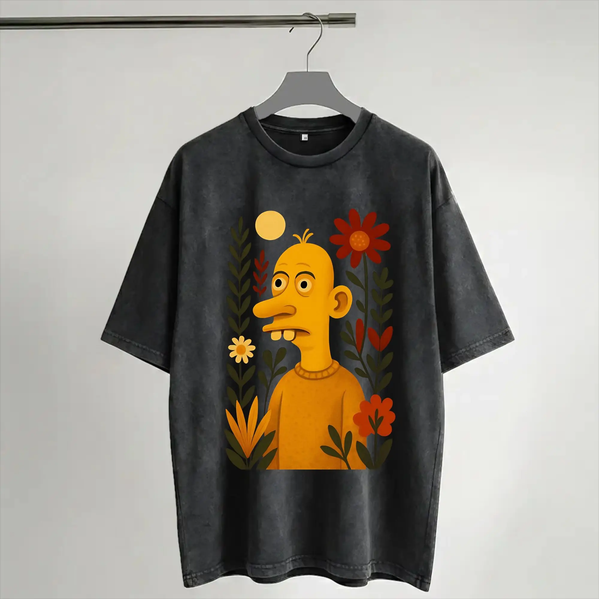 Golden Neegy Meme Funny Internet Brainrot Gen Z Humor T Shirts Hip Hop Washed Cotton T-Shirt  Vintage Men Women Streetwear