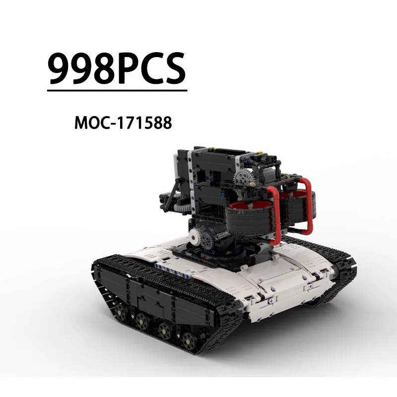 MOC-171588 Building Block Rotating Weak Tank Fighter Model Figurine 998PCS Children's Birthday Christmas New Year Toy Gift