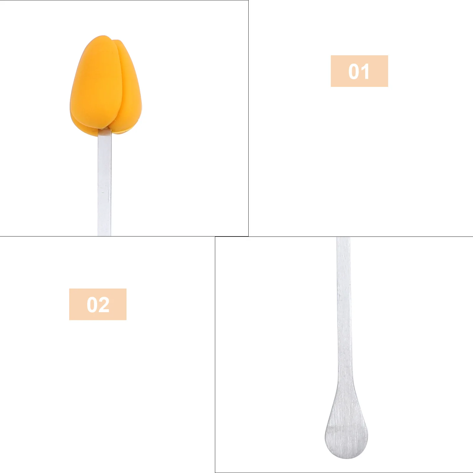 

3Pcs Stainless Steel Milk Powder Stirring Rods Silicone Mixing Sticks Multifunctional Stirring Bars Baby Supply