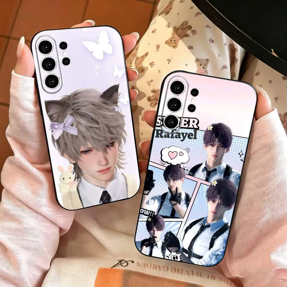 Love Deepspace Xavier Rafayel Sylus Caleb  Phone Case Black Silicone Soft For Samsung S26,S25,S24,S23,S22,S21,S30,Ultra,Plus,Fe