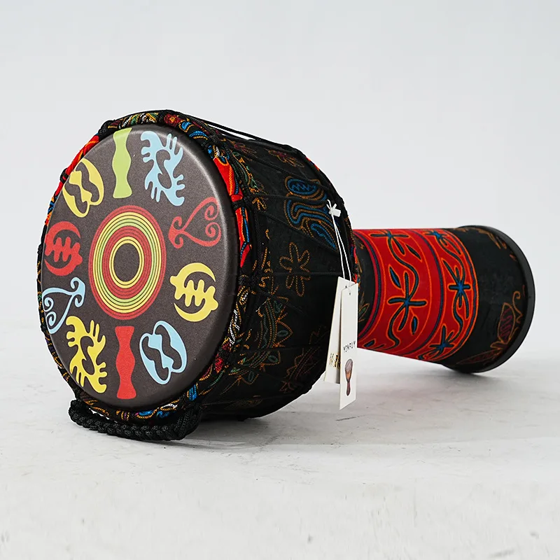 Kids Djembe 10 Inches Beginner African Drums Traditional Drum Children's Percussion Drums Colorful Art Patterns Hand Drum Gift