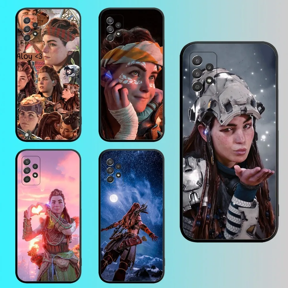 Aloy H-Horizon Z-Zero Dawn Phone Case For Samsung S 25,24,21,22,23,30,20,Ultra,Plus,Fe,Lite,Note,10,9,5G Black Soft