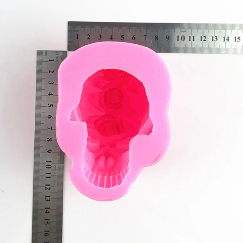 3d crânio resina epóxi molde decoração para casa ornamentos molde silicone diy artesanato molde fundição vela