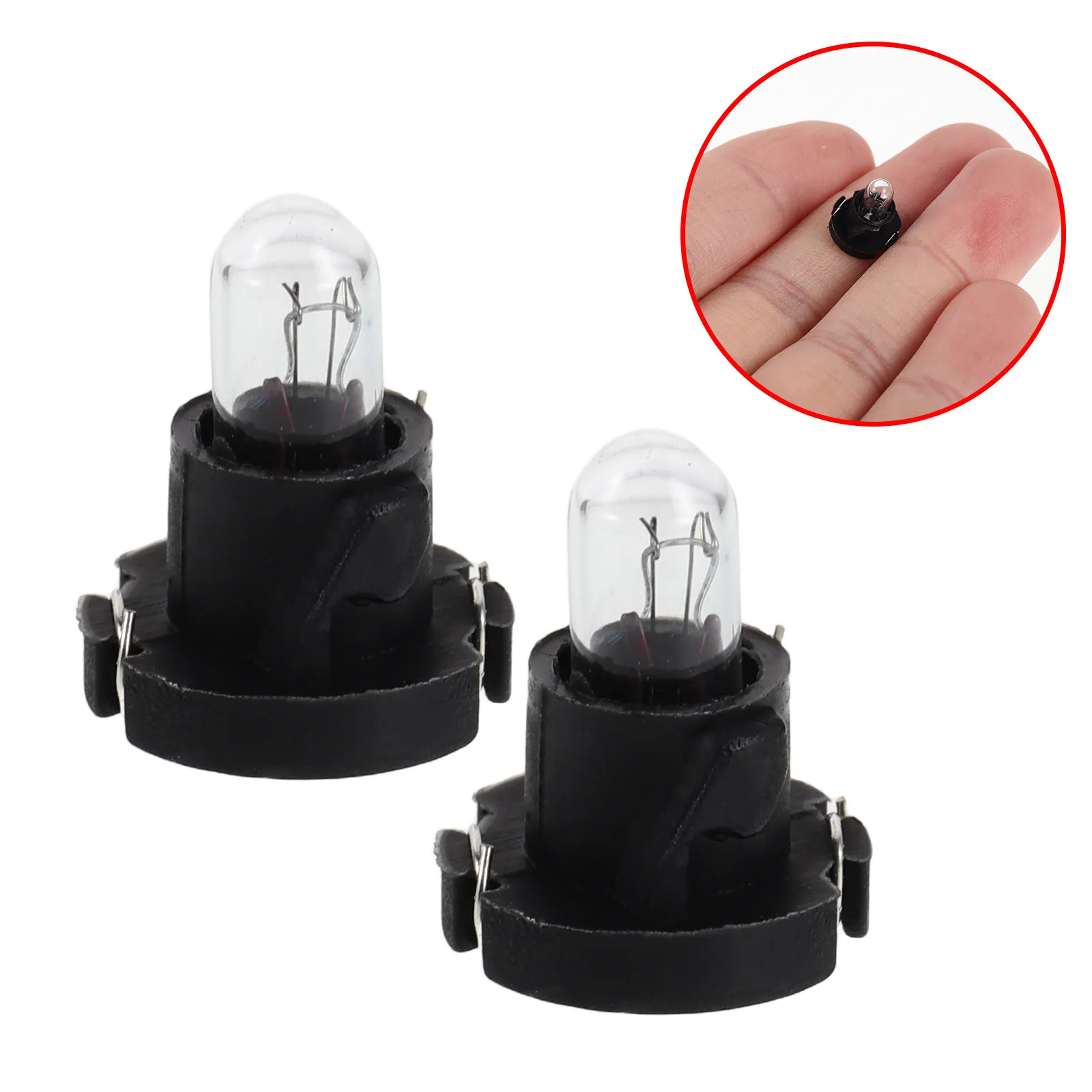 LED Instrument Panel Bulb 12V T5 Wedge 5000K White Automotive Dashboard Lamp for Car Speedometer Odometer Backlight