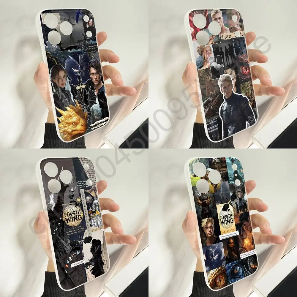 

F-Fourth Wing Dragon Novel Phone Case For iPhone 11,16,15,14,13,17,12,Plus,E,Air,Mini,Pro,Max Magnetic Magsafe Soft Cover