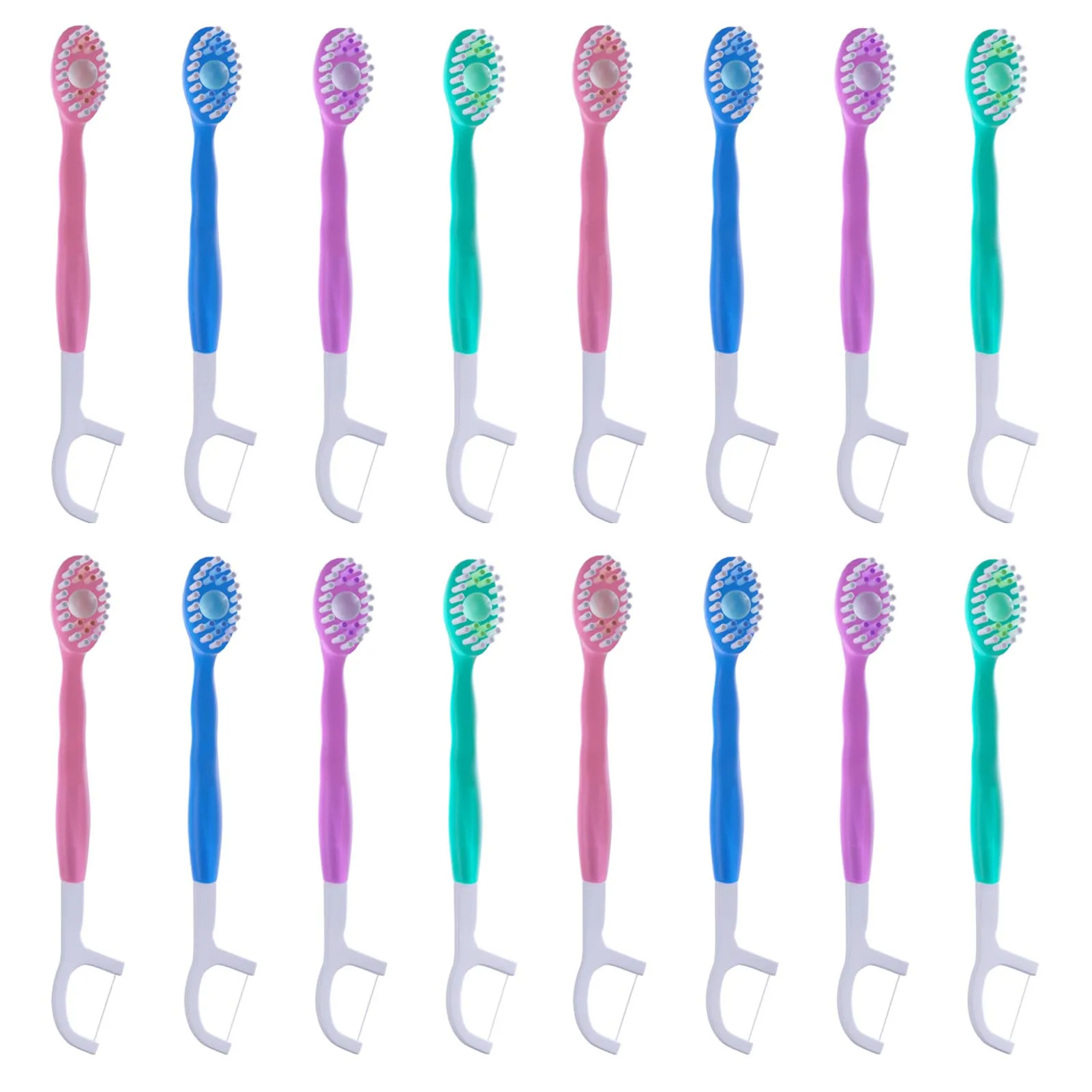 

New Portable 5-in-1 Toothbrush Dental Floss 16PCS for Oral Cleaning, Disposable Toothbrush For Adults On Business Trips