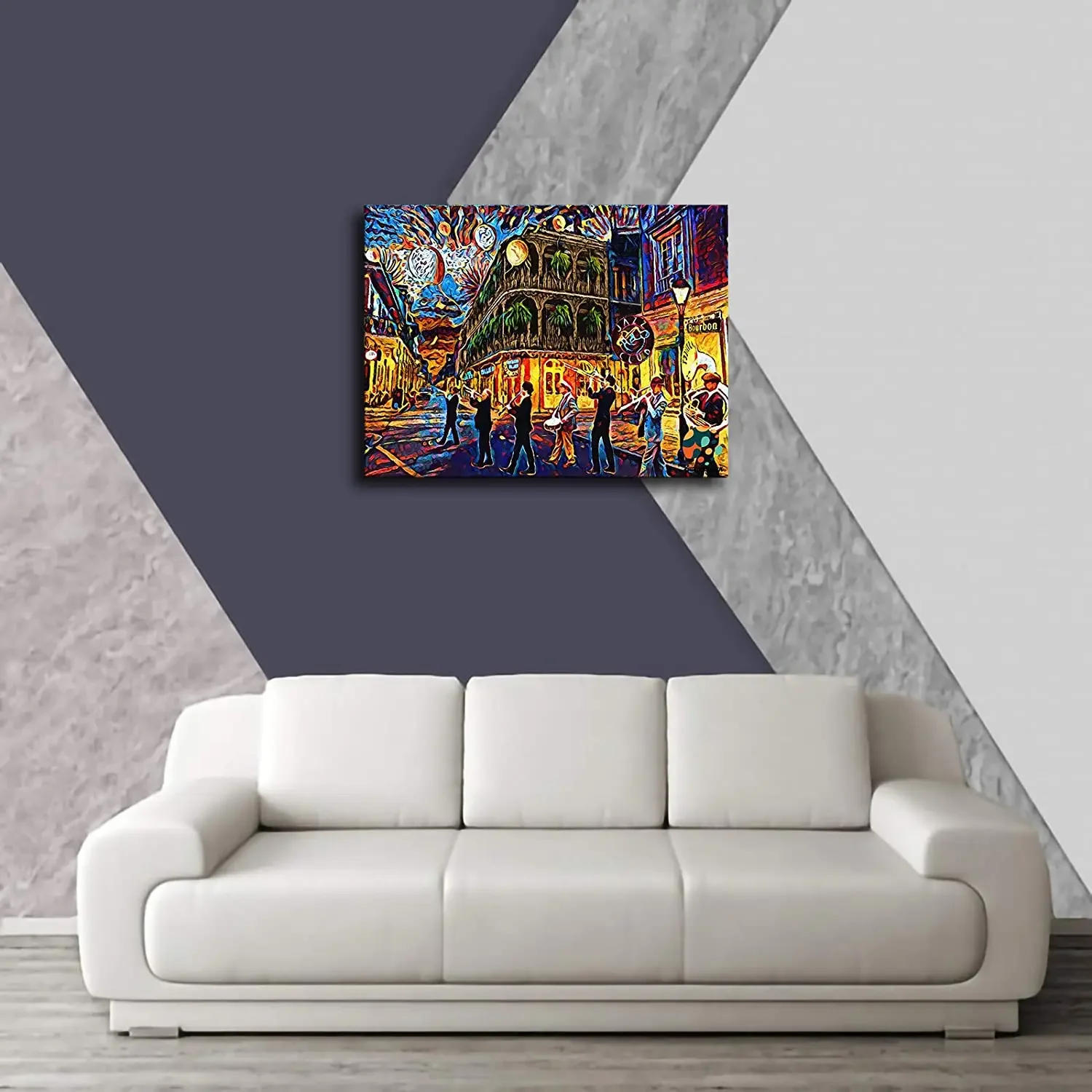 Póster de pared moderno, pintura al óleo sobre lienzo, decoración del hogar, Mardi Gras de Nueva York