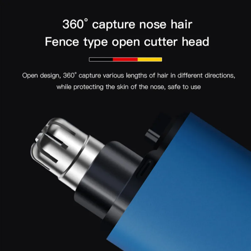 Rechargeable Nose Hair Trimmer Type-C Charging Waterproof Electric Trimmer for Men Nose Ear & Sideburn Hair Care image 5