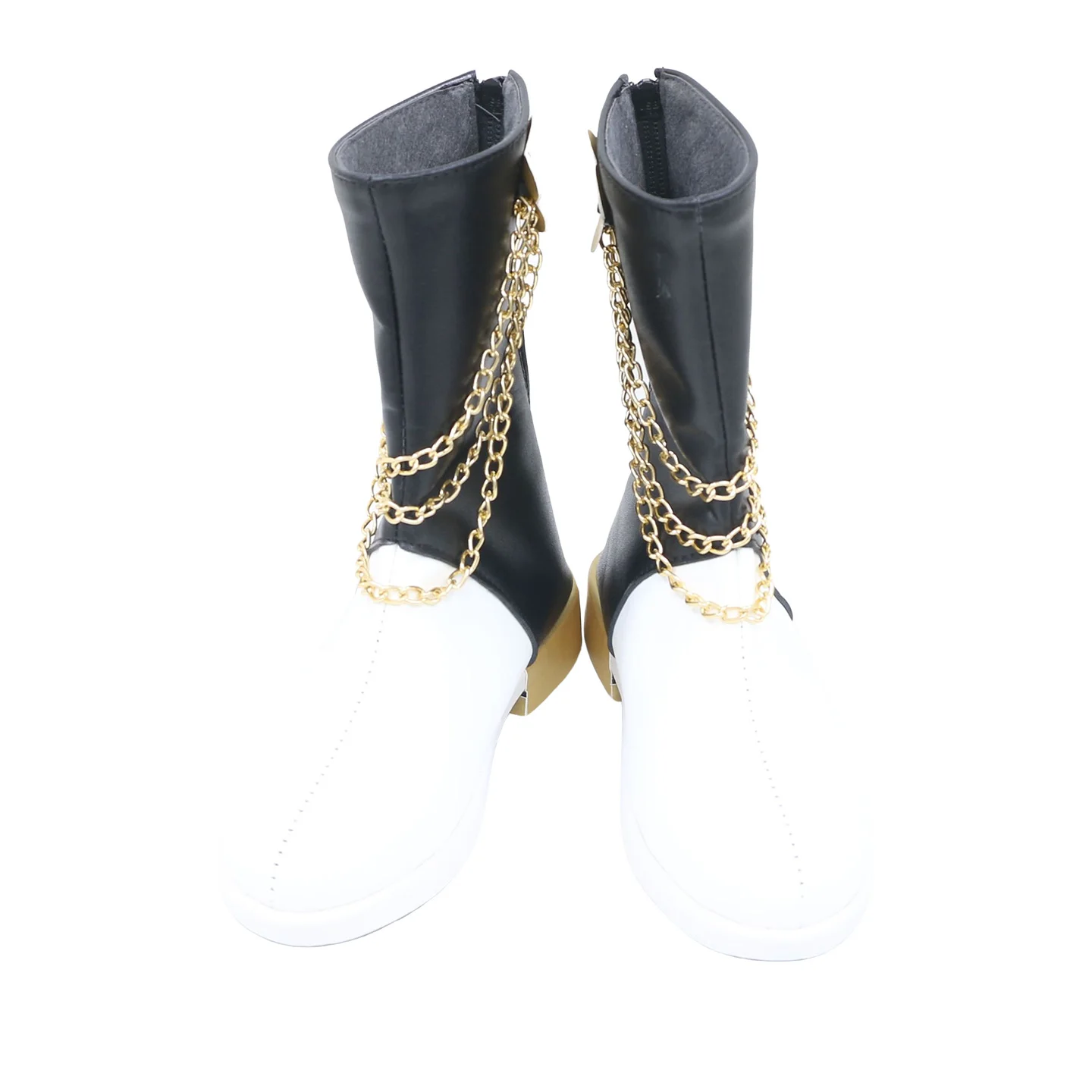 เคป๊อป มิราคอสเพลย์รองเท้าผู้หญิงสีดำรองเท้าสีทองฮาโลวีนปาร์ตี้คาร์นิวัลเล่นบทบาทอุปกรณ์ประกอบฉาก