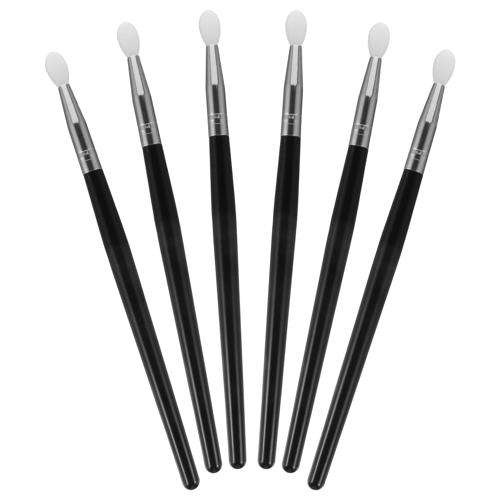 6 uds pinceles de maquillaje de silicona para sombra de ojos máscara de labios juego de herramientas cosméticas profesionales fácil de limpiar silicona reutilizable