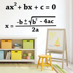 Quadratic Formula Math Vinyl Wall Stickers for Teacher Education Students Classroom School Living Wallpaper Decals Decor DW10227