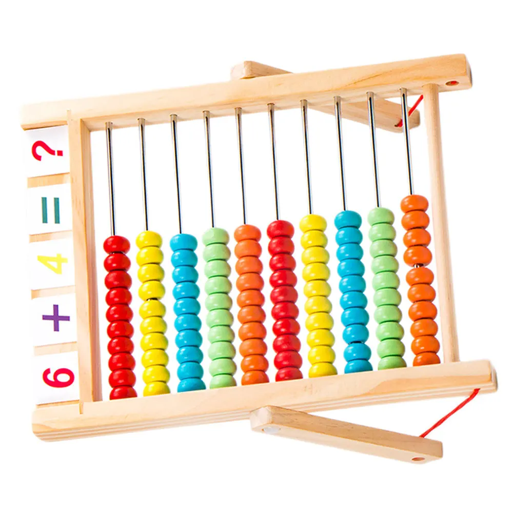 

1Pcs Wooden Arithmetic Abacus Educational Calculating Tool Early Math Supplies for Children Students Calculating Tool