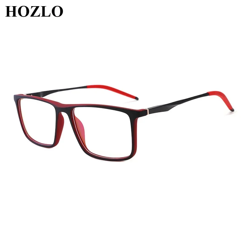 

New Men TR90 + Aluminum Magnesium Legs Blue Light Blocking Myopia Glasses Women Fashion Square Nearsighted Eyeglasses 0,-0.5~-6