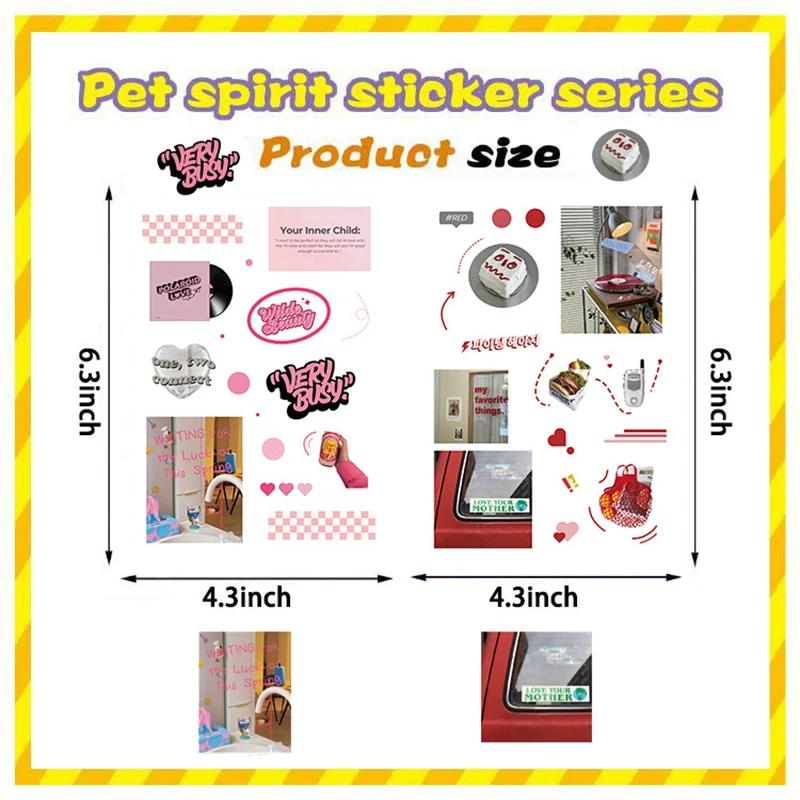 8 Sheets INS Stickers Cute Drink Cartoon Diary DIY Scrapbook Laptop Phone Notebook Graffiti Sticker Girls Kids Decoration Toy