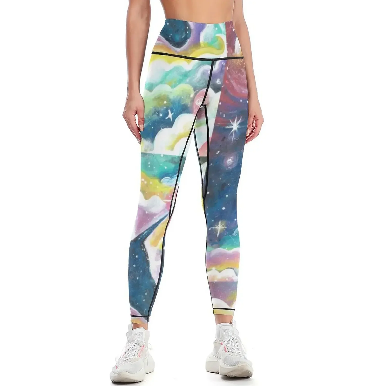 

Dark Galaxy Unicorn Leggings flared Women's gym Sports pants for gym's clothing Womens Leggings