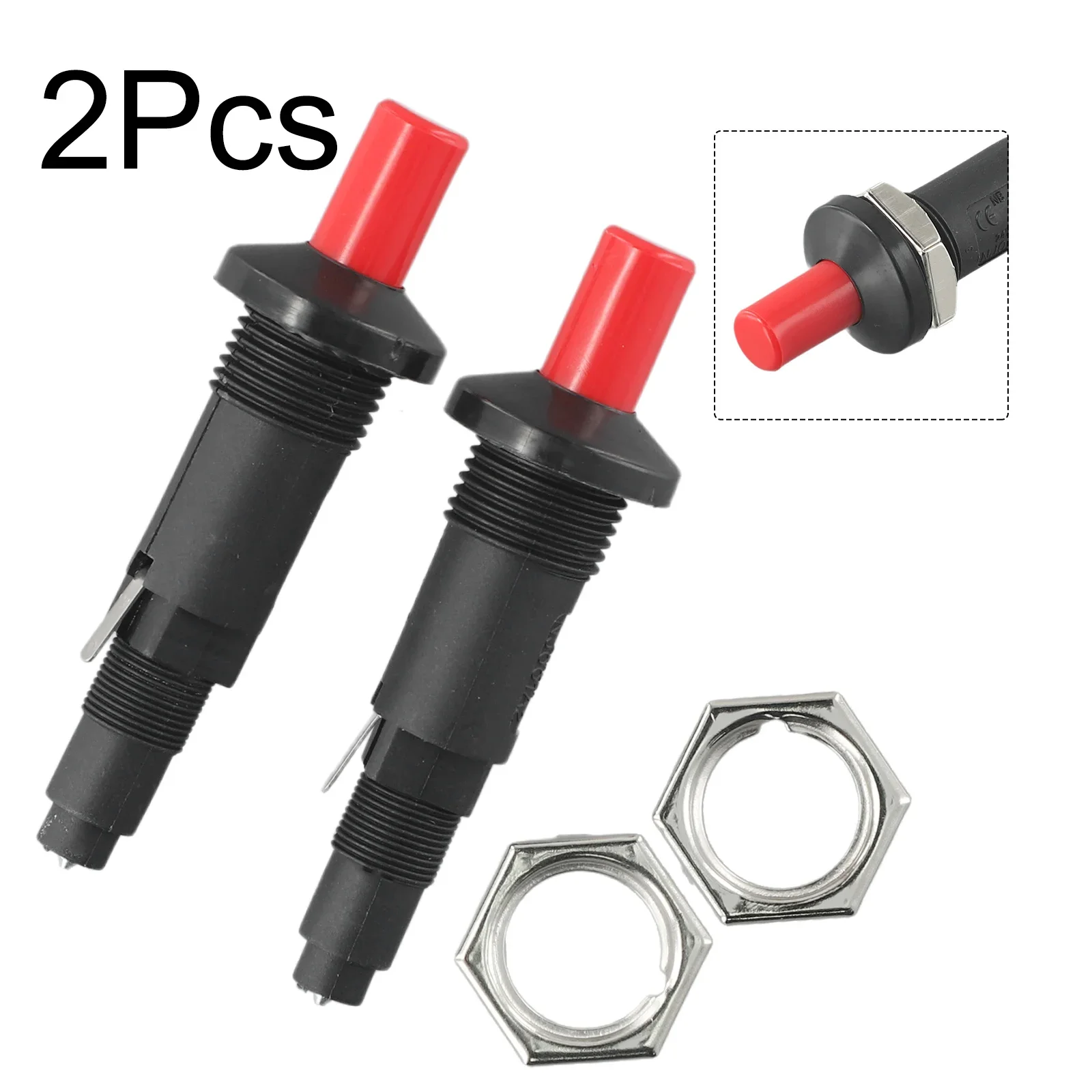 Brand New Practical Gas Heater 2PCS Piezo Igniter Push Button Replacement Parts Ceramic Igniter Diameter 2.6cm