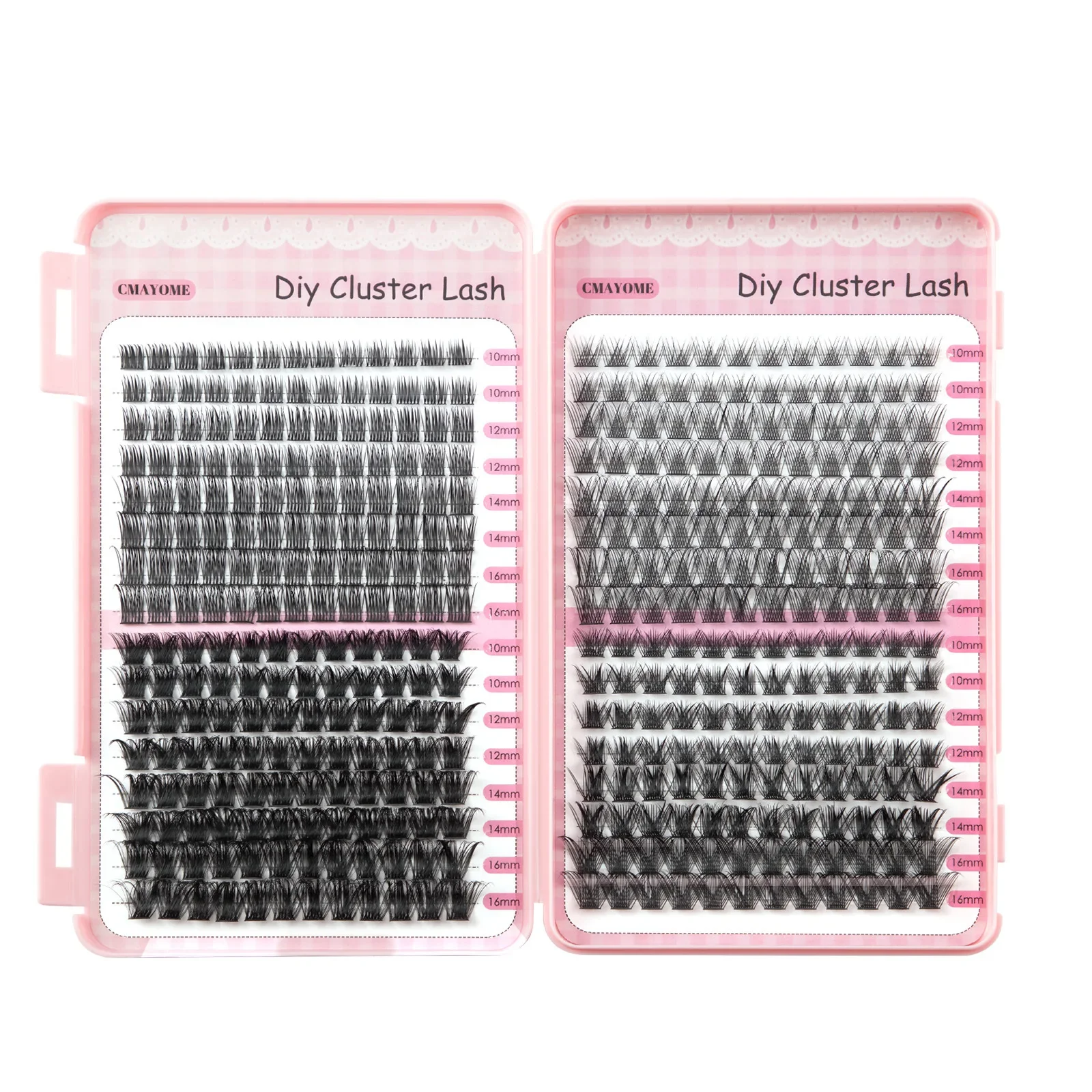 DIY Single Cluster of Natural Fluffy Hair 392 Clusters Large Capacity Dense Cluster Eyelashes Book Tool Set