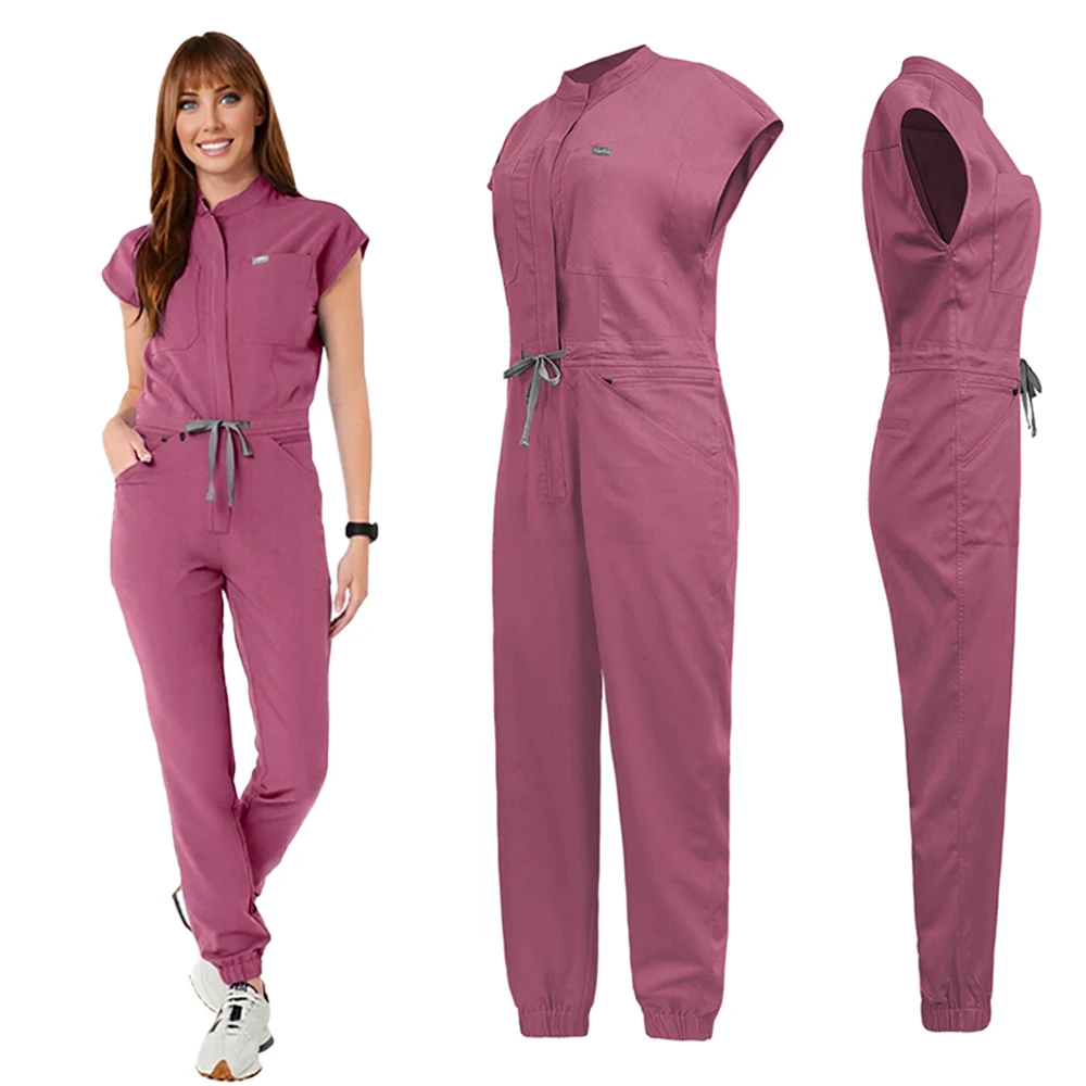 Nieuwe verpleegsterskleding Jumpsuits Medische chirurgische overall Uniformen Schoonheidssalon SPA Kliniek Pet Scrub Werkkleding Hoge kwaliteit bodysuit