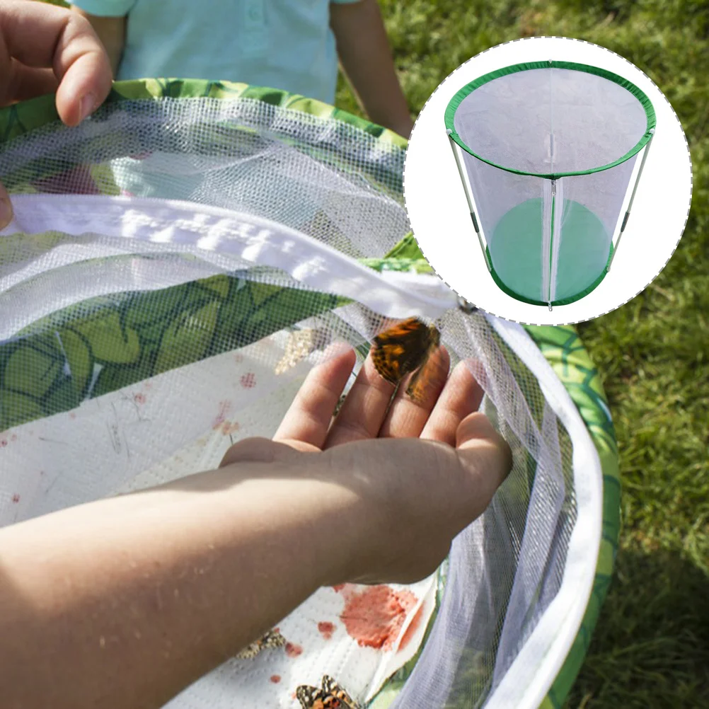 

Butterflies Habitat Cage Transparent Portable Durable Observation Cage for Kids Insect Breeding Container Breathable Mesh Net