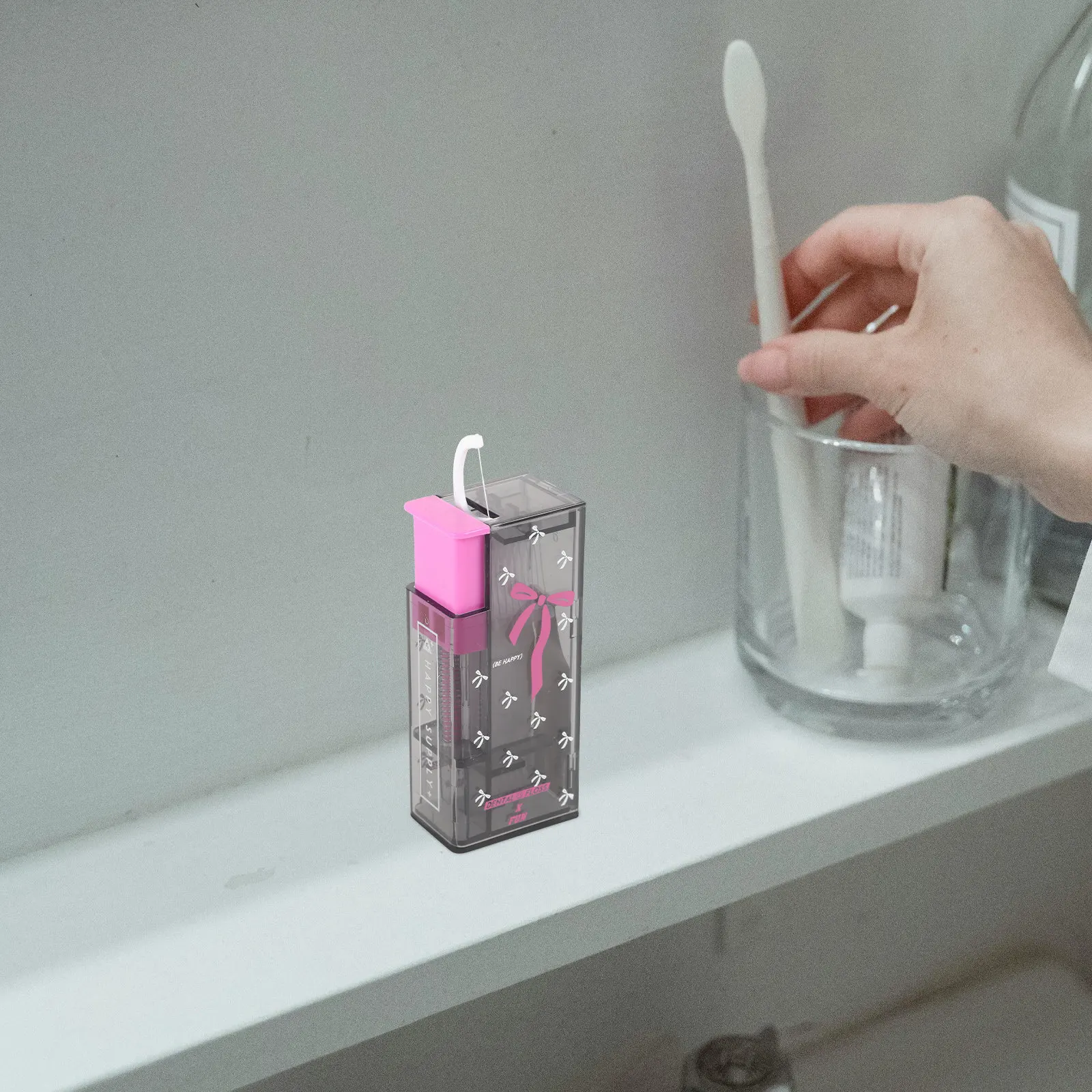 

Compact Floss Household Teeth Floss Organizer Portable Convenient Daily Use Travel Friendly Oral Care Tool