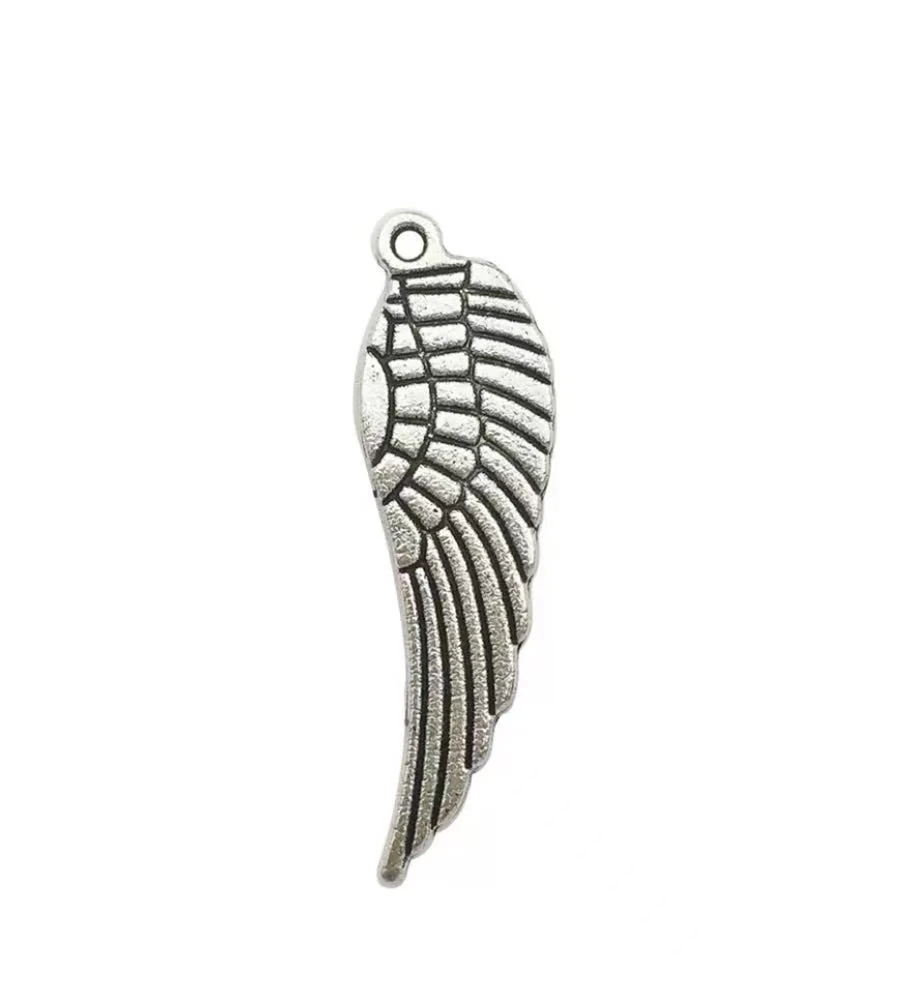 

25pcs 31x9mm Zinc alloy metal Wing design pendants for jewelry handmade HW3381