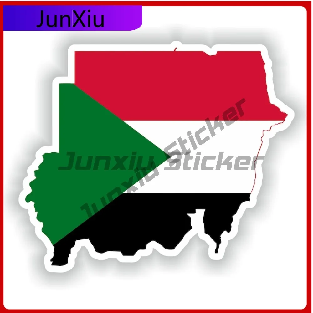 

Sudan Map Flag Silhouette Vinyl Sticker Graphics Decals Front Bumper Sticker Funny Decorations V125 Motorcycle Stickers For Cars