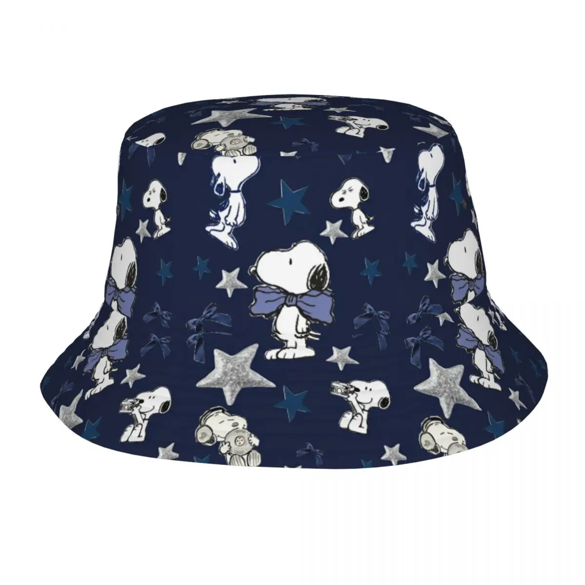 

Spring Picnic Headwear Cute Snoopy Merch Bucket Hats Street Unisex Sun Hat Cartoon Bob Hat Packable Fisherman Caps Outdoor