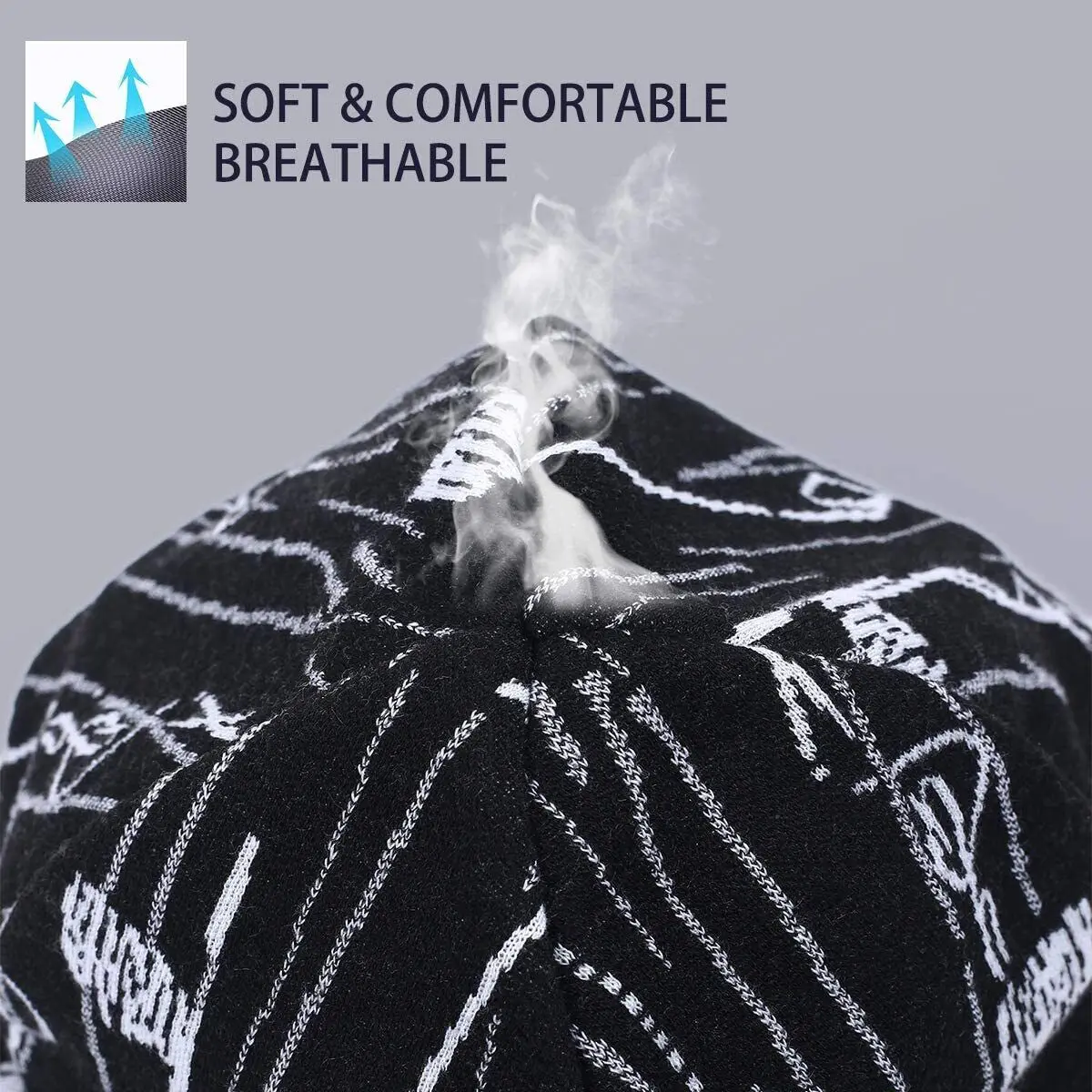 추운 날씨를 위한 겨울 부드러운 면 비니 더블 레이어 경량 방풍 따뜻한 헬멧 라이너 해골 모자