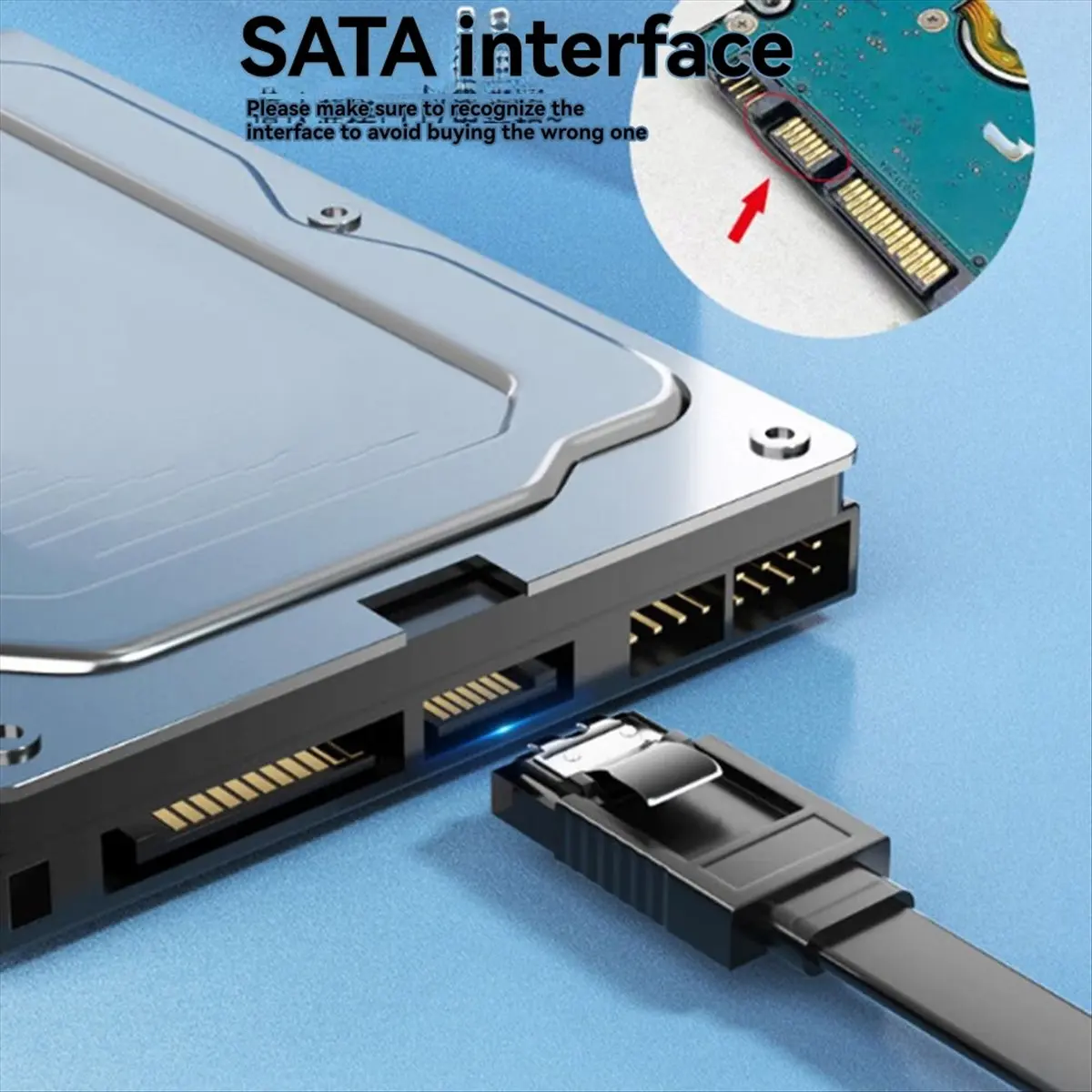 A46U SATA3.0 Data Transmission Cable PC Laptop SATA HDD SSD Drive Writer Straight 6Gbps Quick Data Cord