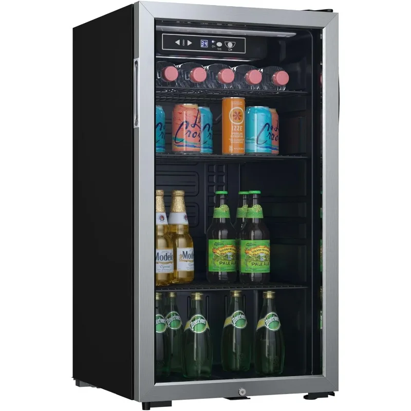 18 Inch Wide 80 Can Capacity Ultra Low Temp Beverage Center,Beverage Refrigerator - Stainless Steel