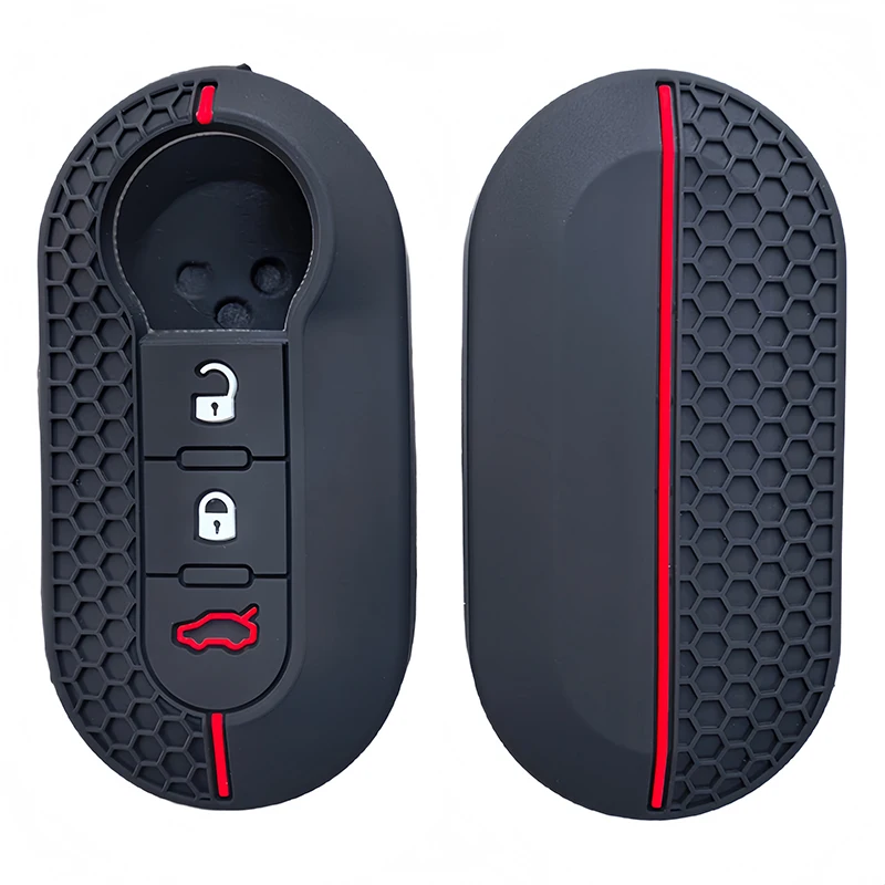 3 Tasten Silikon Auto Klappschlüssel Fall Abdeckung für Fiat Ducato 500 500L Panda Grande Punto Lancia Musa Auto Shell Fob Zubehör