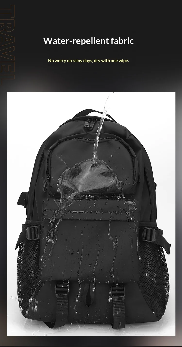 Homefish 15,6-Zoll Laptop-Reiserucksack, Handgepäck für Flugreisen mit Schuhfach und Gepäckgurt zum Wandern – Detail 4