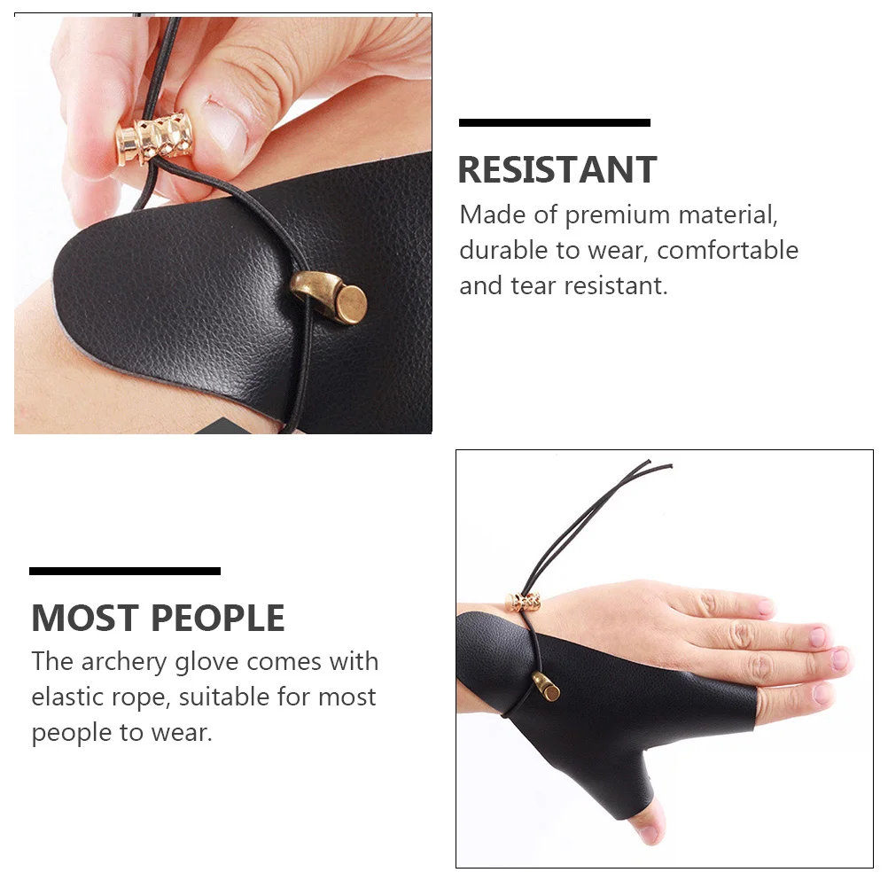 

Archery Hand Guard Premium Material Durable Comfortable Tear Resistant Prevent Injury Small Size Easy Carry Elastic Rope