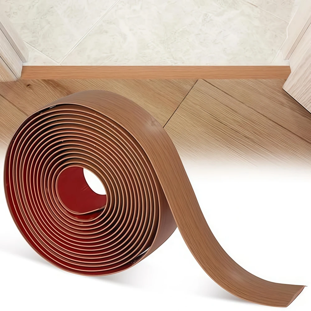 1PC Wooden Floor Transition Strip Edge Banding Floor Joints PVC Abrasion Resistant Universal Edge Banding Threshold Strip