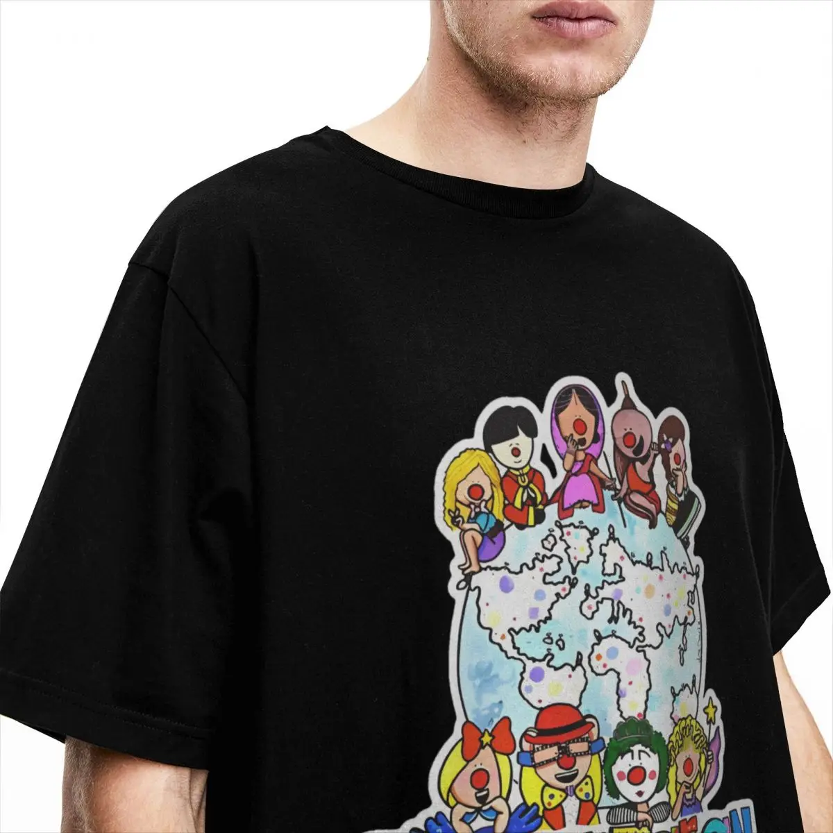 Unique Humanitarian Clowns T Shirt for Men Women Cotton Round Neck Charity Circus Tees Short Sleeve Clothing Birthday Gift