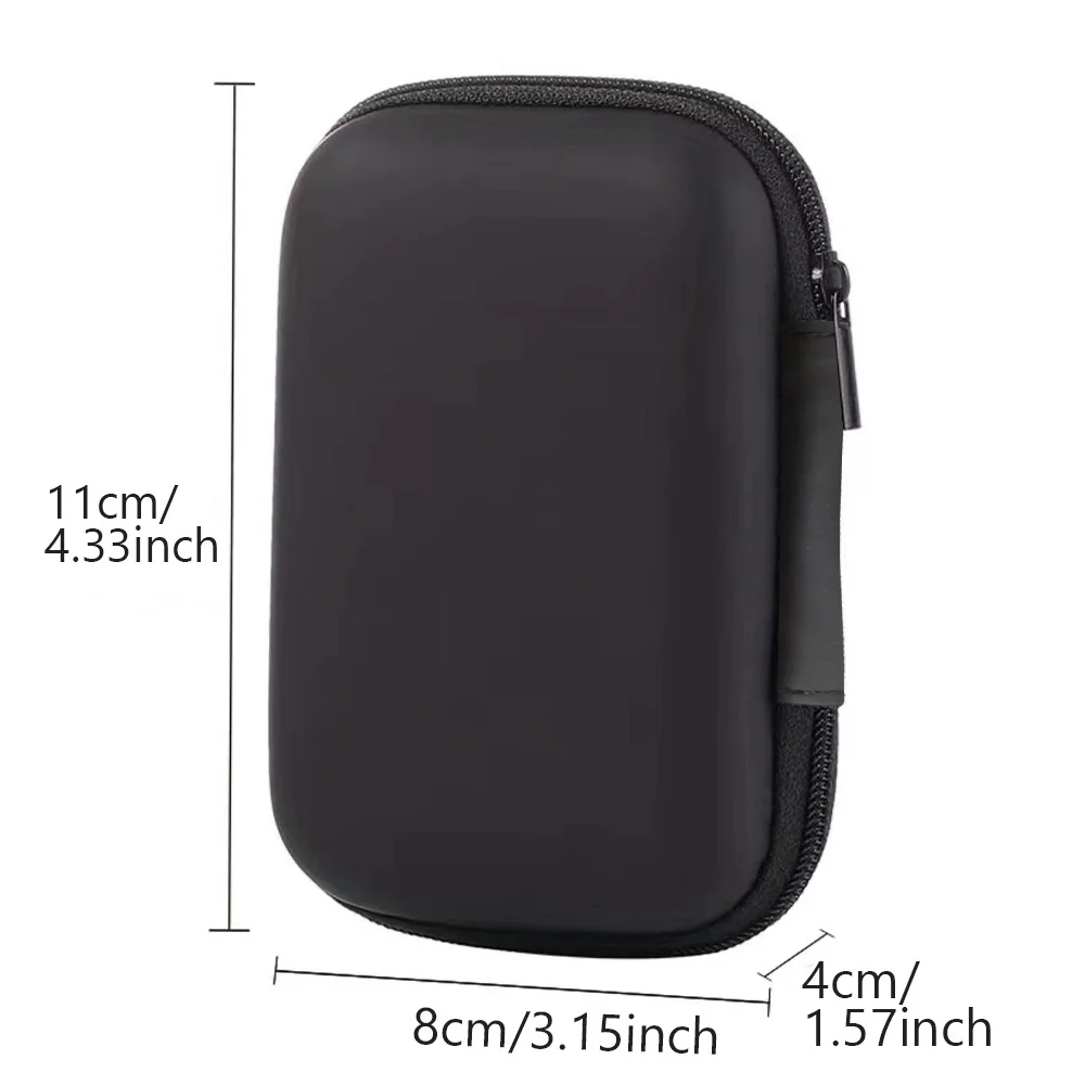 Portable Waterproof Zipper Earphone Case Headset Data Cable Holder Anti-Pressure Headphone Storage Bag Letter Pattern Series