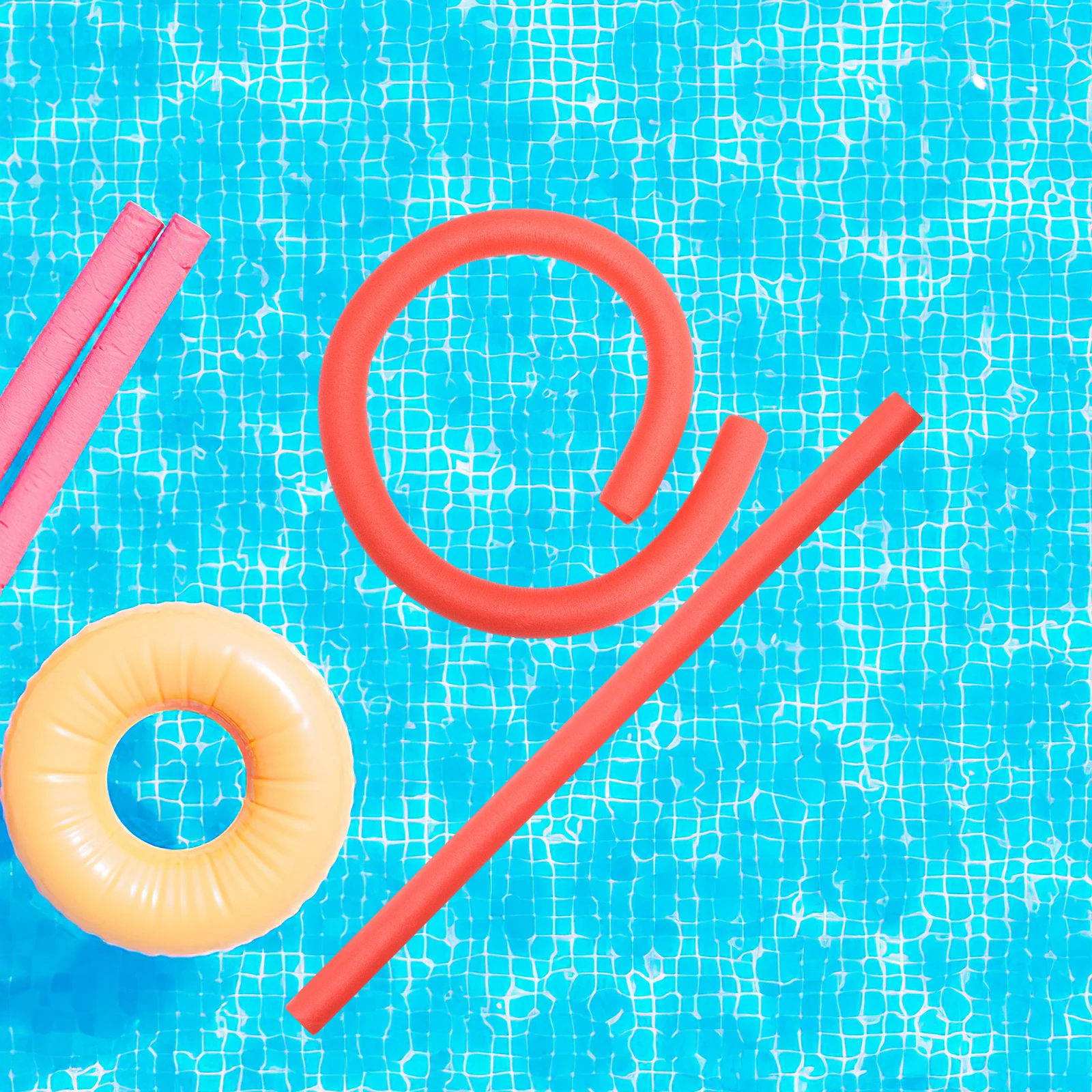 1 قطعة الشعرية بركة رغوة السباحة الشعرية للأطفال الكبار تعويم التدريب أداة بركة اكسسوارات السباحة العصي رغوة حمراء المعكرونة #1