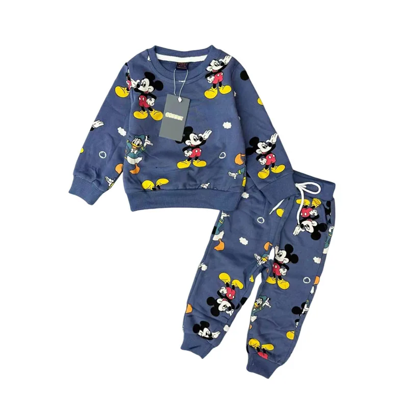 

2024 Boys Autumn Clothes Mickey Sweatshirt+Pants 2pcs New Kids Long Sleeve Suits 1-5year boys clothes set