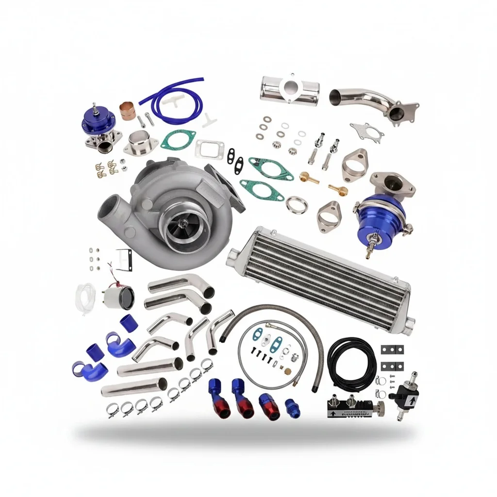 

Universal T3 T4 T04E Starter Kit Complete Turbo Charger Turbocharger & Parts Kit for BMW E36 92-99 With Manifold