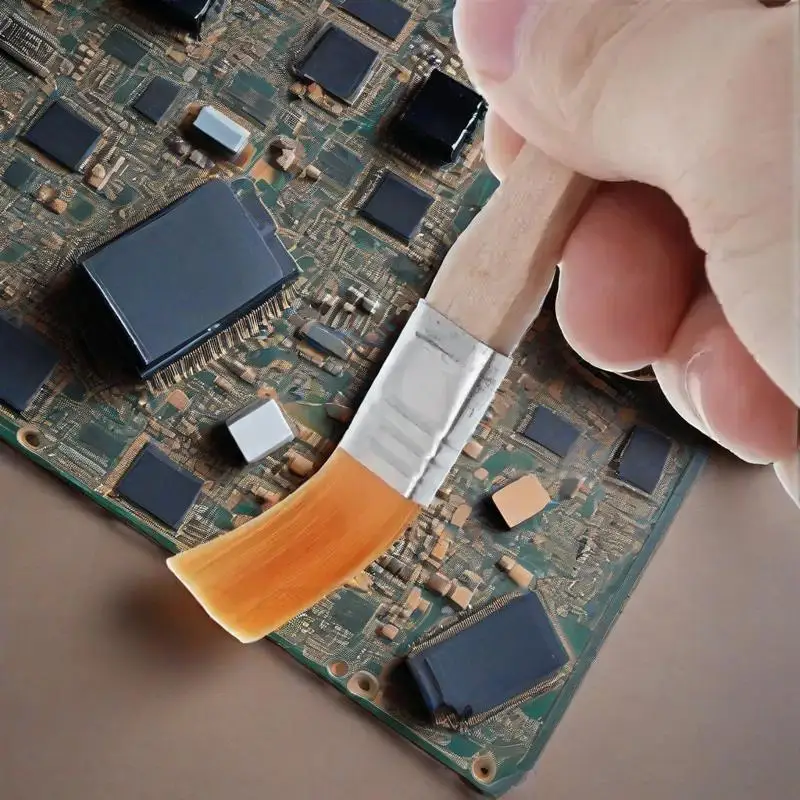 فرش ذات مقبض خشبي متعدد الأغراض من النايلون ذات جودة عالية مثالية لإزالة بقايا تدفق اللحام ولوحة المفاتيح وتنظيف الكمبيوتر #1